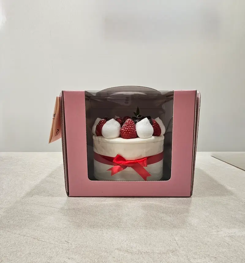 토모루 장현동 생크림 케이크 포장 박스 모습